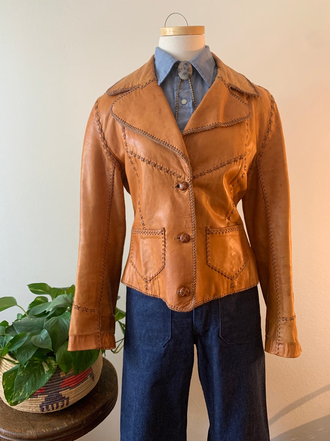 Carmine Fleece Jacket with Whipstitch