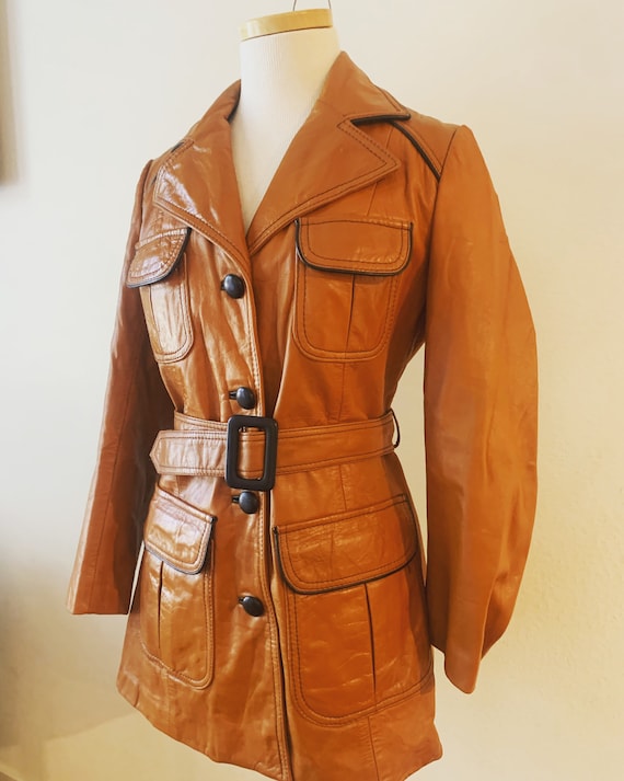 Vintage 70’s Leather Coat - image 1