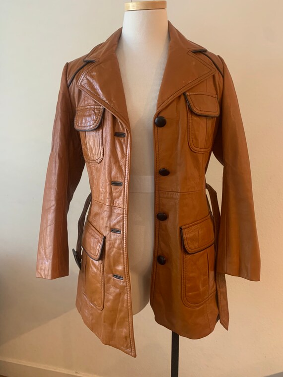 Vintage 70’s Leather Coat - image 3