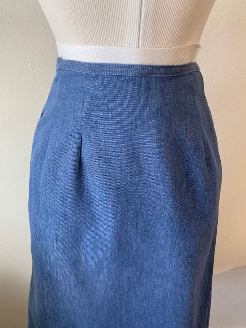 Vintage 70\u2019s Blue Jean Wrap Skirt