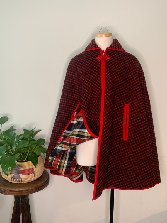 Vintage 70’s Reversible Wool Poncho - image 2