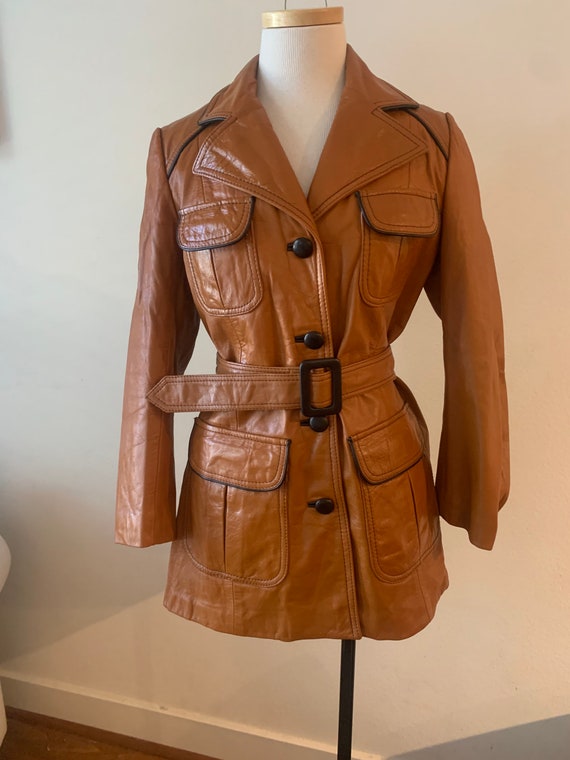 Vintage 70’s Leather Coat - image 9