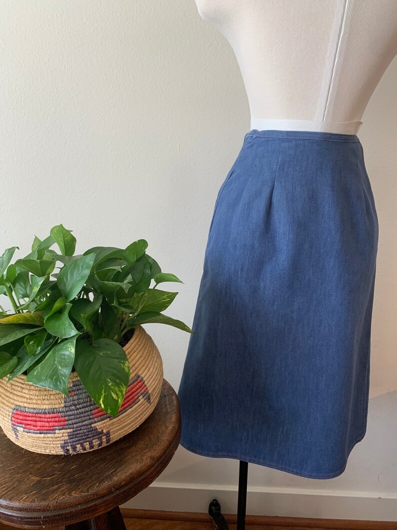 Vintage 70\u2019s Blue Jean Wrap Skirt