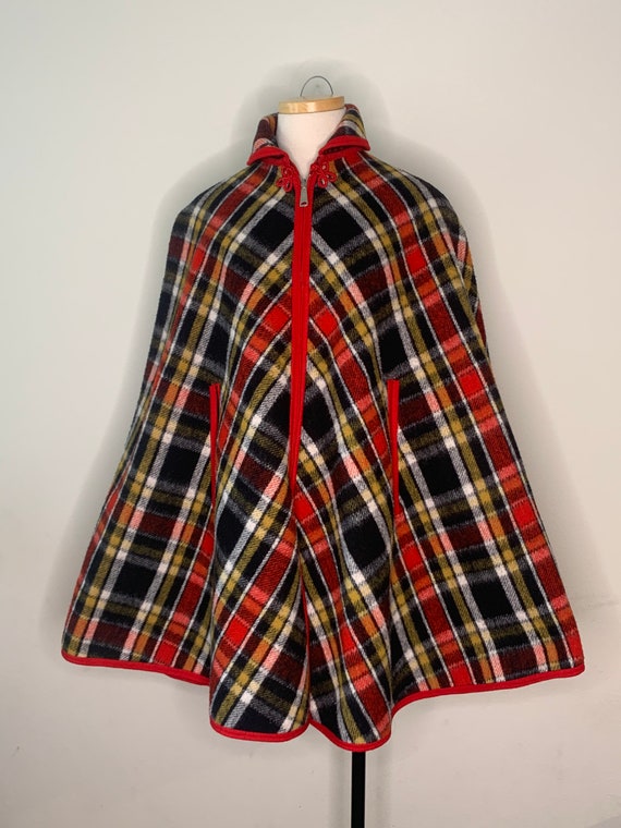 Vintage 70’s Reversible Wool Poncho - image 3