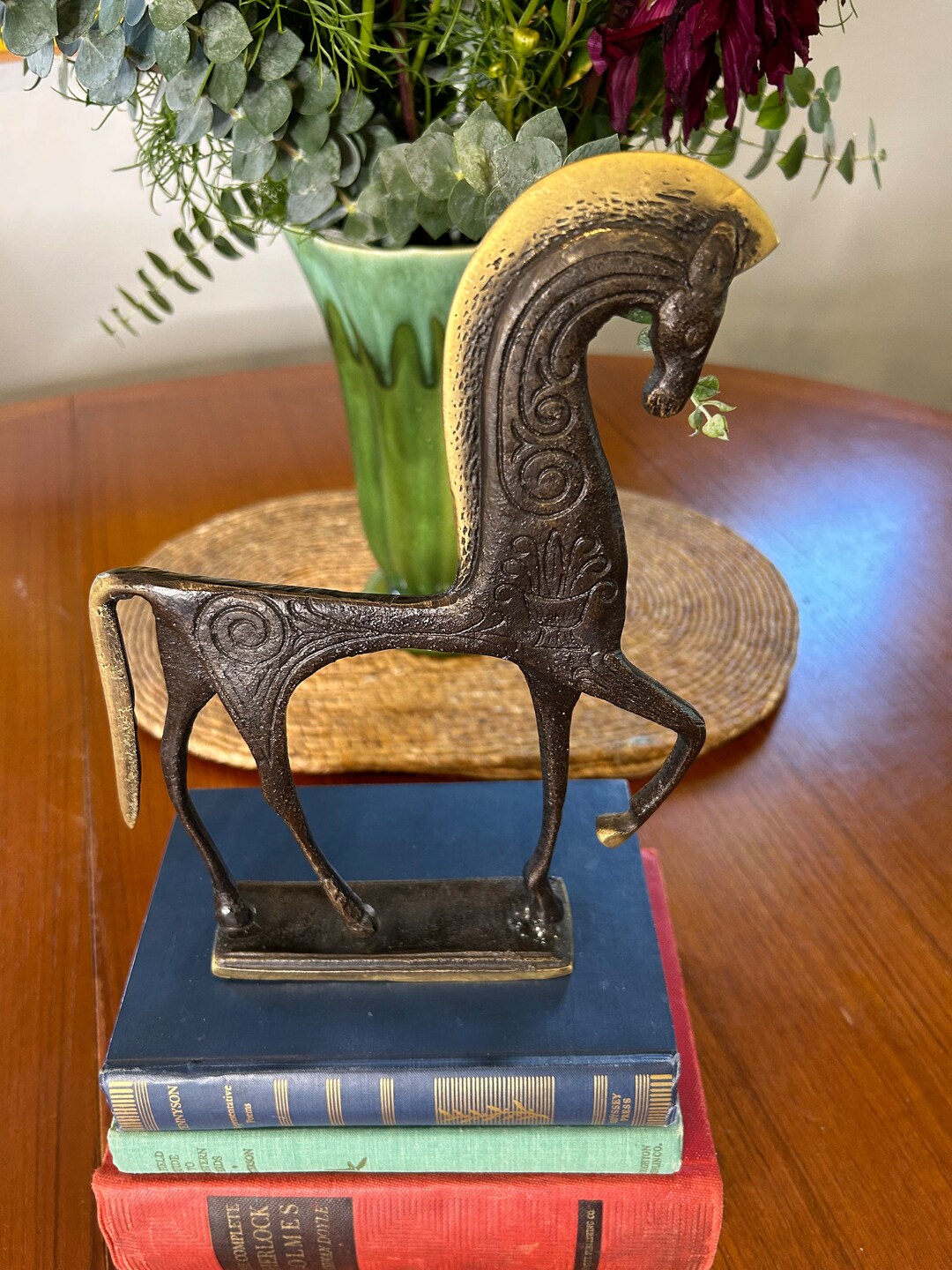 Vintage Brass Horse Sculpture Etsy