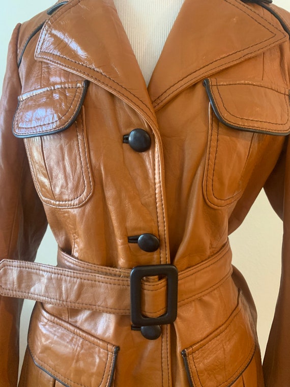 Vintage 70’s Leather Coat - image 6