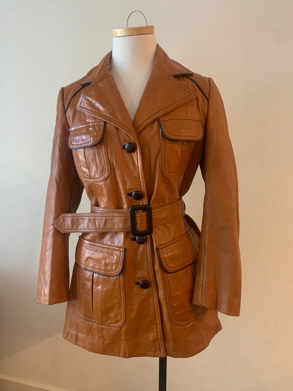 Vintage 70’s Leather Coat - image 4