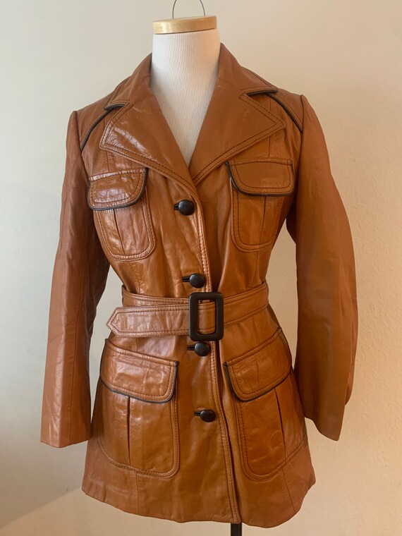 Vintage 70’s Leather Coat - image 10