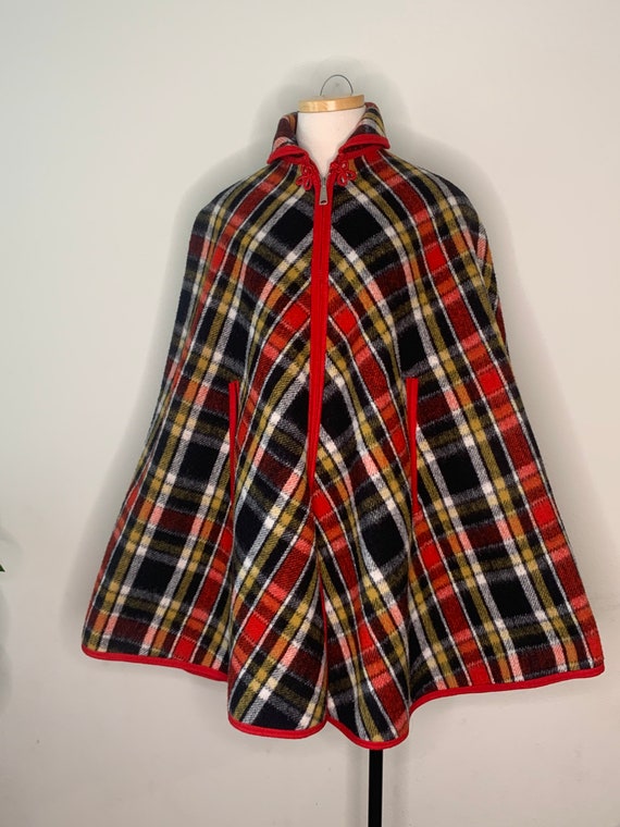 Vintage 70’s Reversible Wool Poncho - image 7