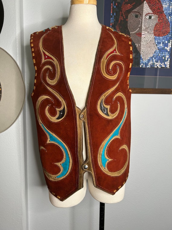 Vintage Late 70s Western Vest