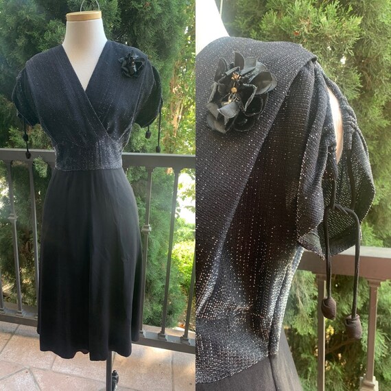 Vintage 1950's Black Dress