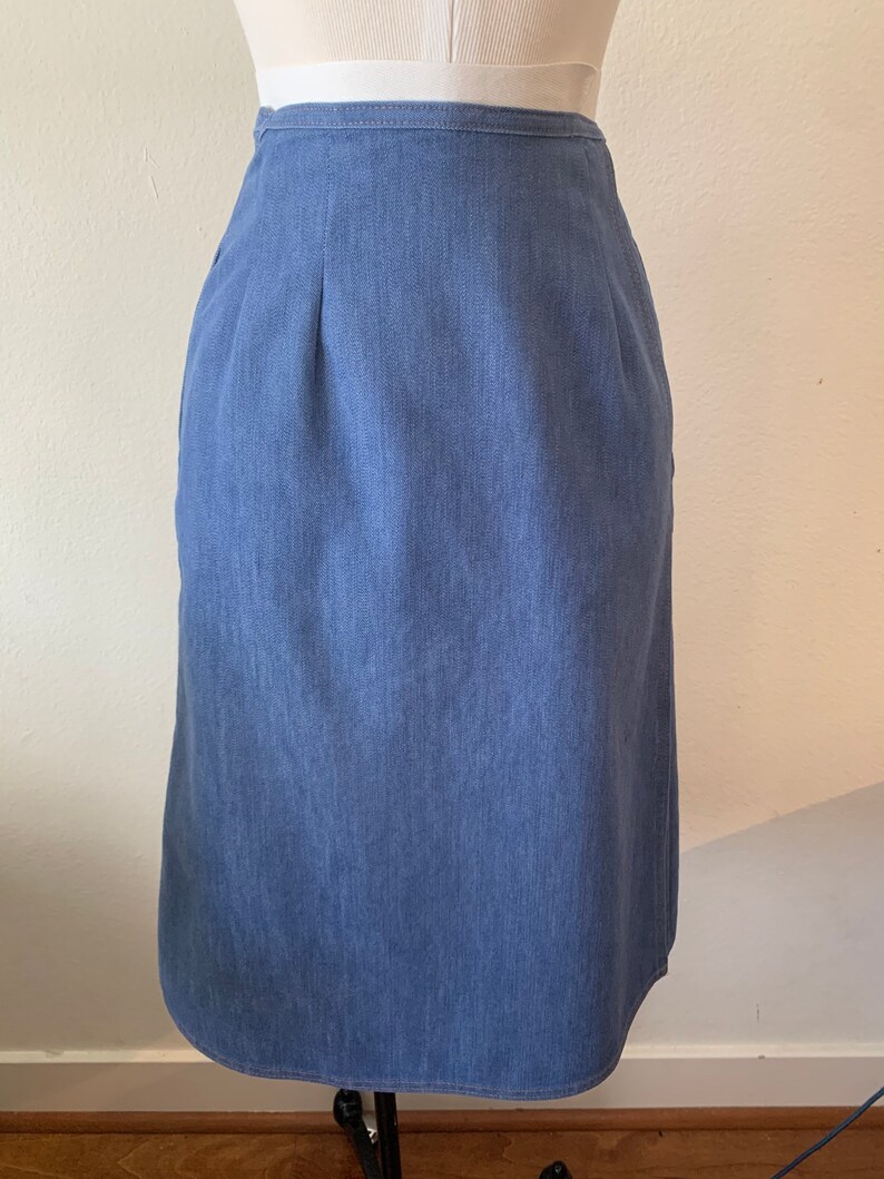 Vintage 70\u2019s Blue Jean Wrap Skirt