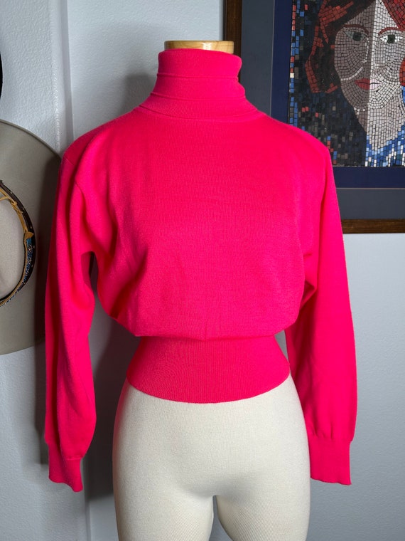 Vintage “Snuggler” Barbie Hot  Pink Sweater