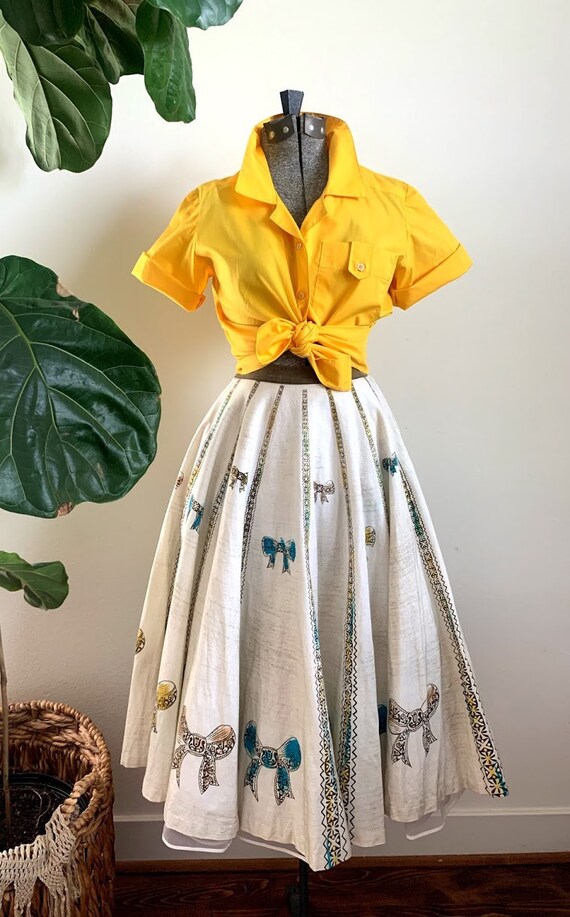Vintage 1950's Mexican Circle Skirt
