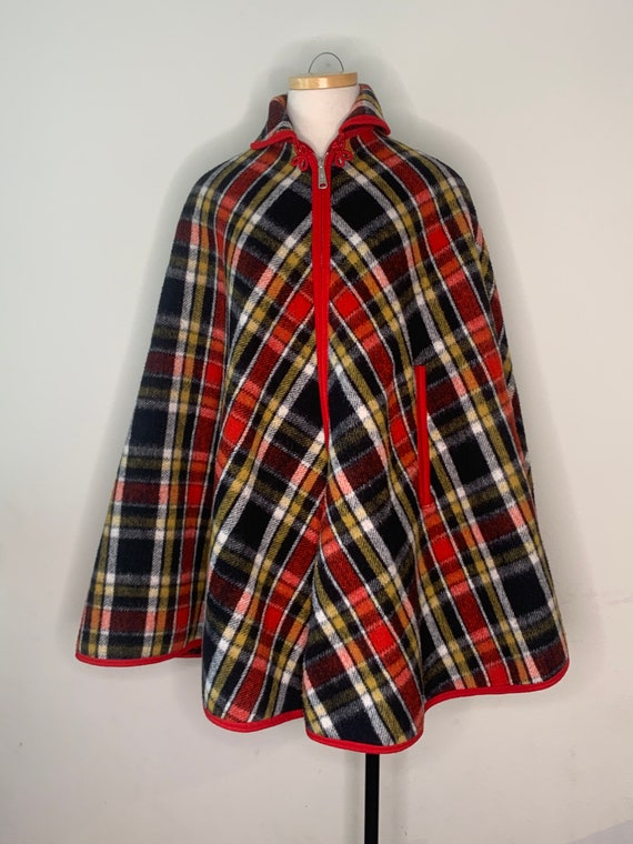 Vintage 70’s Reversible Wool Poncho - image 4