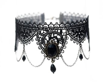 Black Lace Choker Necklace