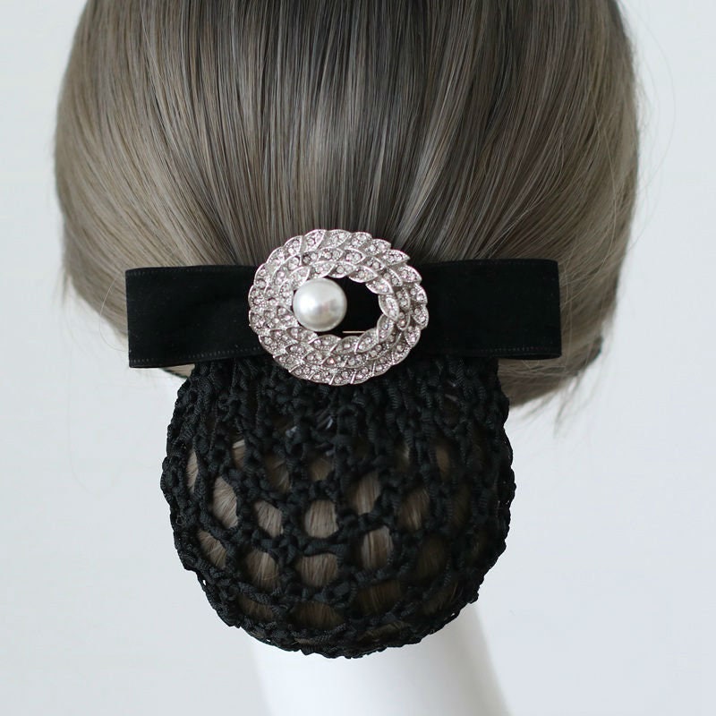 Lilac Hair Bun Net with Diamantes