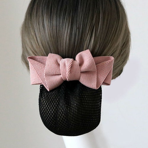 Hair Snood Net Bow French Barrette Clip Hygienic Hair Etsy