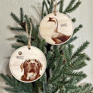 Custom Pet Photo Ornament | Personalized Gift | Pet Memorial | Pet Portrait | Photo Ornament