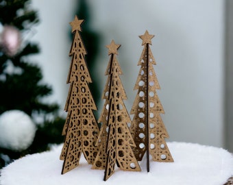 Rattan Christmas Trees | Christmas Tree Set | Rattan Decor