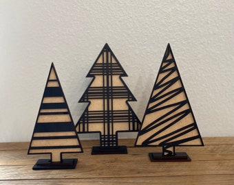 Decoratieve kerstbomen | Lasergesneden decoratie | Kerstdecoratie