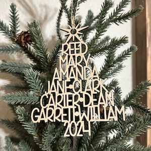 Family Christmas Tree Ornament | Family Tree Ornament | Christmas Tree Names