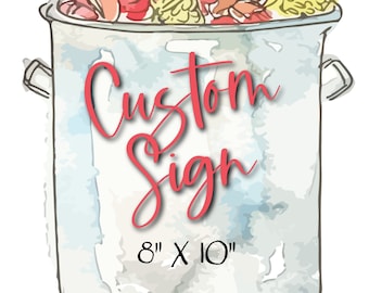 Crawfish Boil Custom Sign | Crawfish Boil Decorations | Crawfish Party | Party Decor | Digital Download | Editable Template