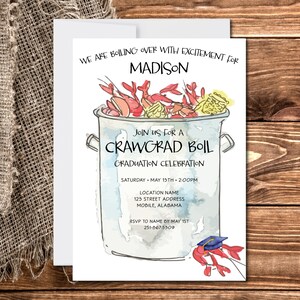 Crawfish Boil Invitation | Graduation Party Invitation | Seafood Boil | Digital Download | Digital Download | Editable Template