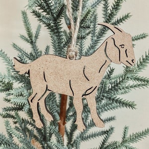 Ziege Ornament | Nubische Ziege | Christbaumkugel | Bauernhof Ornament | Bauernhof Tiere