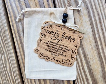 Ornament met krullend haar | Ornament voor kapper | Kapperornament | Haarcadeau