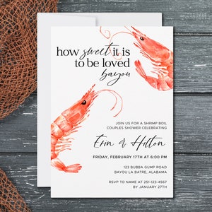 Shrimp Boil Invitation Bayou Wedding Shower Couples Shower Shrimp Boil Digital Download Editable Template image 1