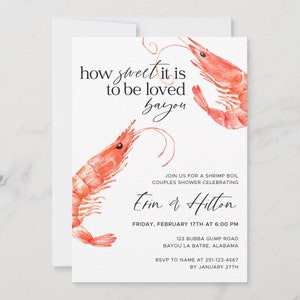 Shrimp Boil Invitation Bayou Wedding Shower Couples Shower Shrimp Boil Digital Download Editable Template image 2