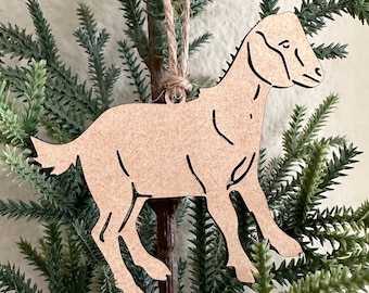 Hoornloze geit ornament | Nubische geit | Kerstornament | Boerderijornament | Boerderijdieren