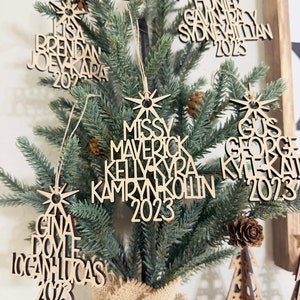 Family Christmas Tree Ornament | Family Tree Ornament | Christmas Tree Names