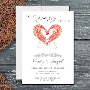 Shrimp Boil Invitation | Shrimply The Best | Seafood Boil | Digital Download | Editable Template