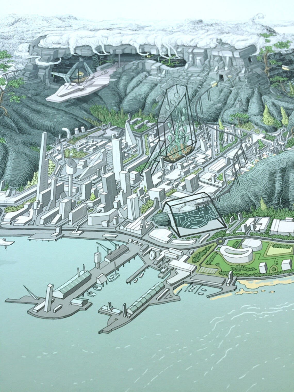Cape Town 3000AD - Alternate Universe - Etsy