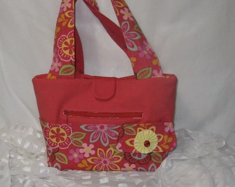 Coral Floral bag