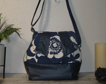 Blue White floral Shoulder Bag