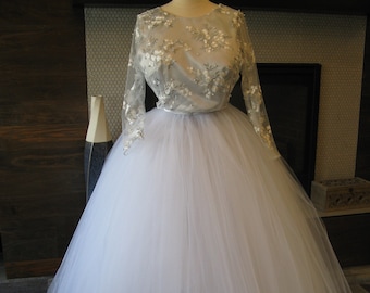 Tulle wedding gown