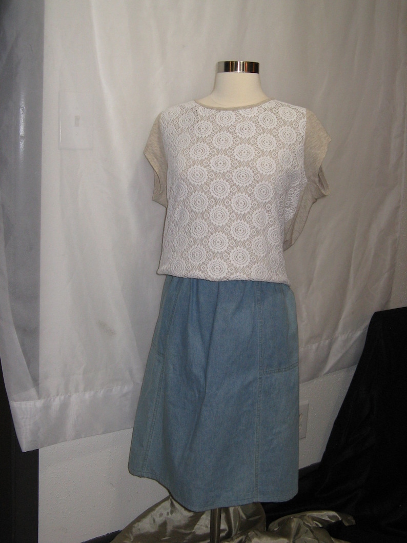 Light Blue Denim Skirt