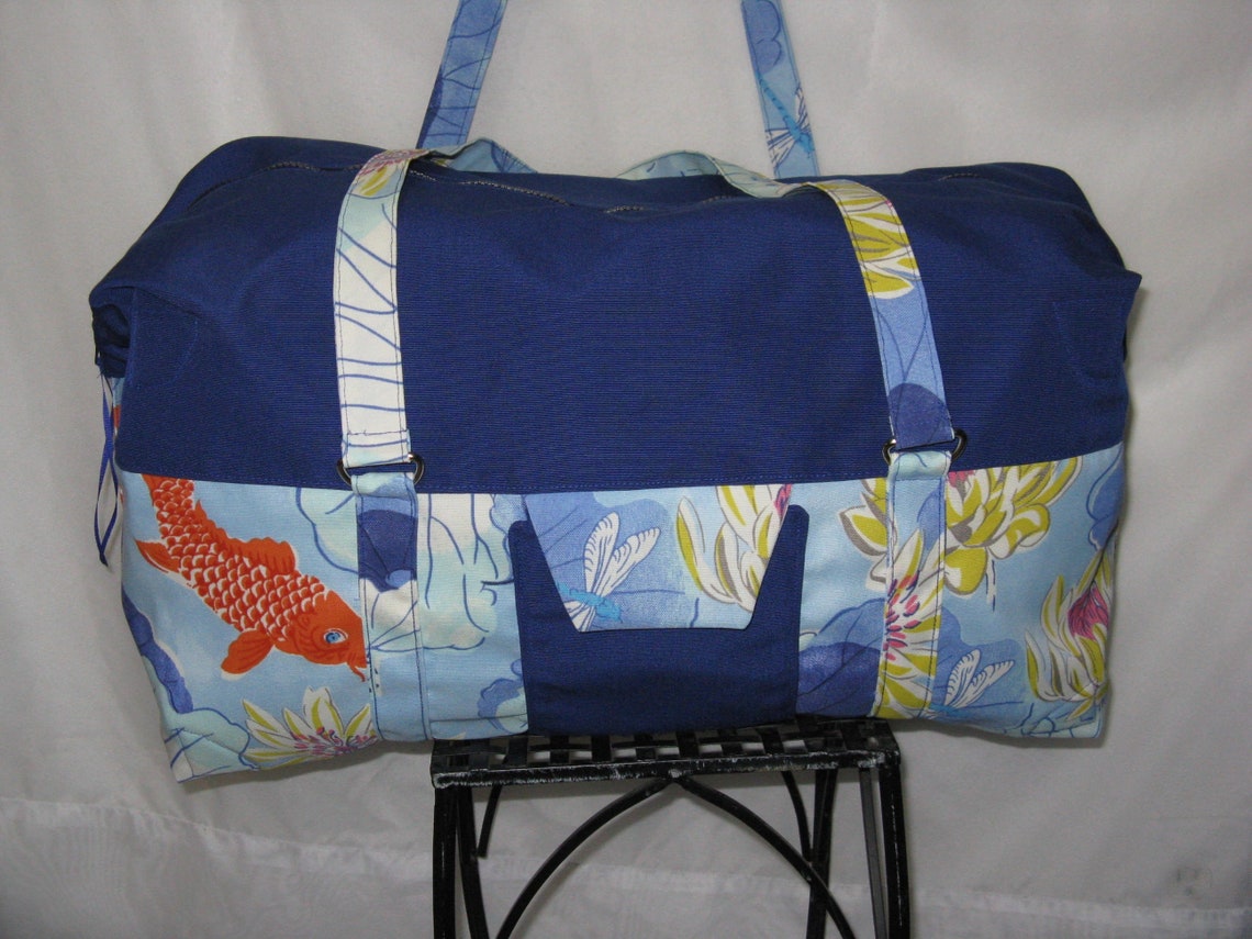 Overnight Blue Goldfish Bag - Etsy