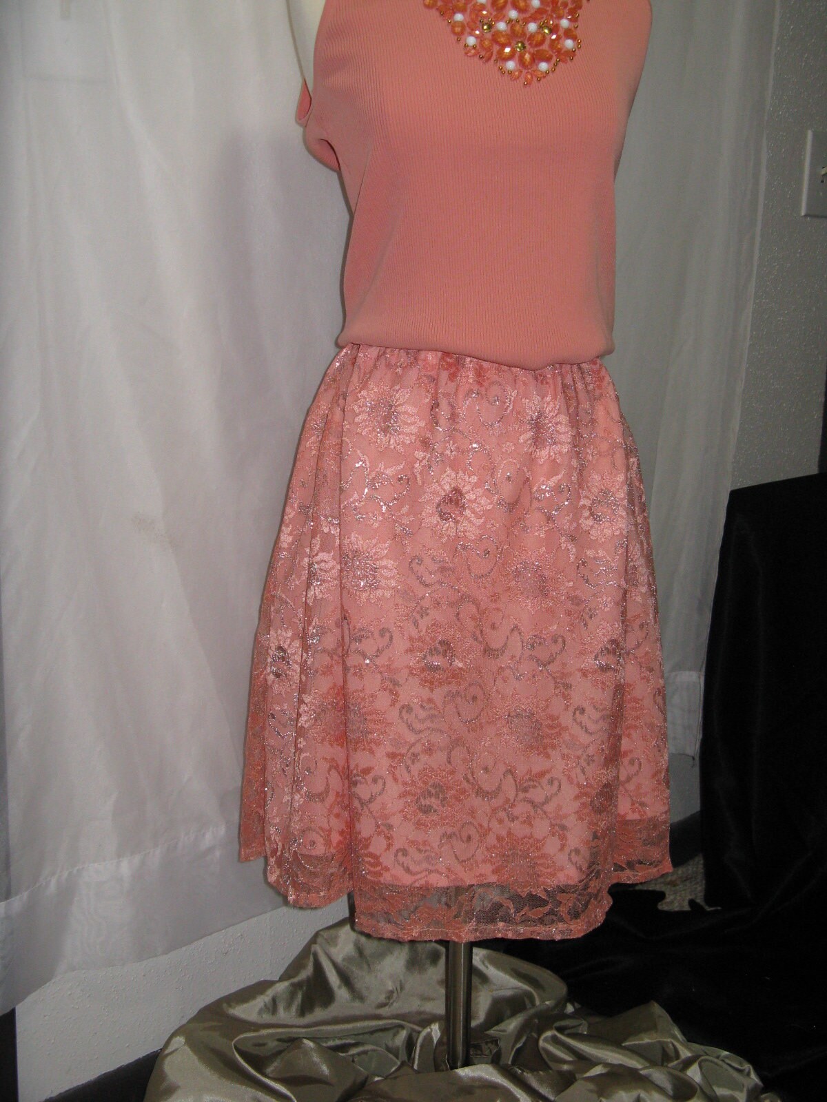 silver overlay skirt