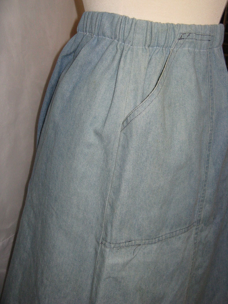 Light Blue Denim Skirt
