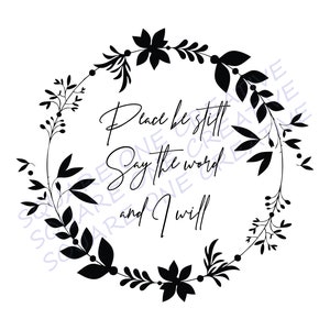 Peace Be Still - Worship Lyric Print - Instant Digital Download ...