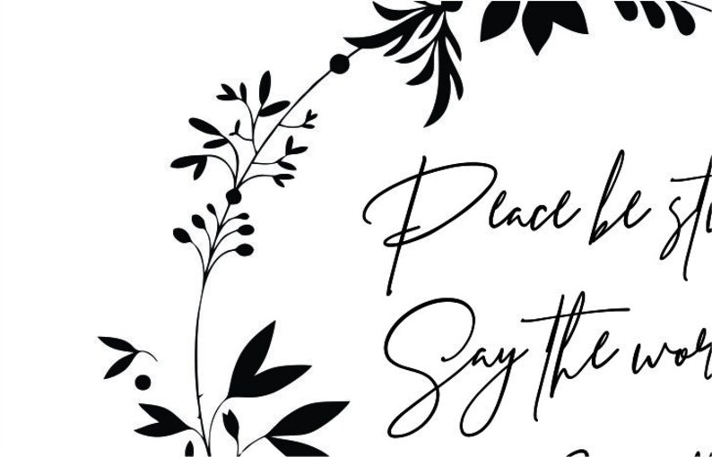 Peace Be Still - Worship Lyric Print - Instant Digital Download ...