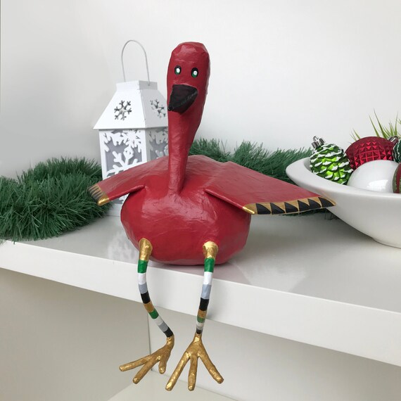 Ready To Ship Paper Mache Bird Sculpture Animal Sculpture Etsy