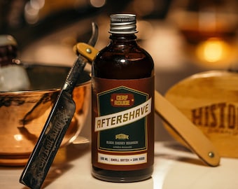 Aftershave Splash | Cerf Rouge, Black Cherry, Bourbon, Aftershave, Wet Shaving, Barbers Choice, Gifts for Men, Barrel Aged