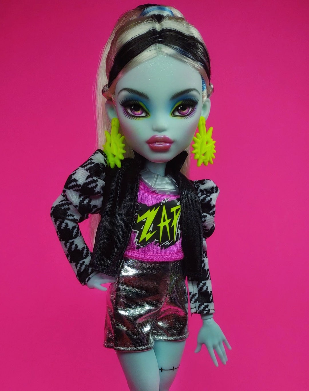 OOAK Custom Monster High Doll Repaint Frankie Stein G3 Ever After ...