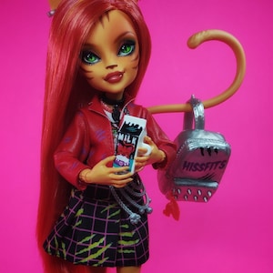 OOAK custom Monster High doll repaint Toralei Stripe G3 Ever After vampire goth bjd barbie