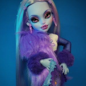 OOAK custom Monster High doll repaint Abbey Bominable G3 Ever After goth bjd barbie